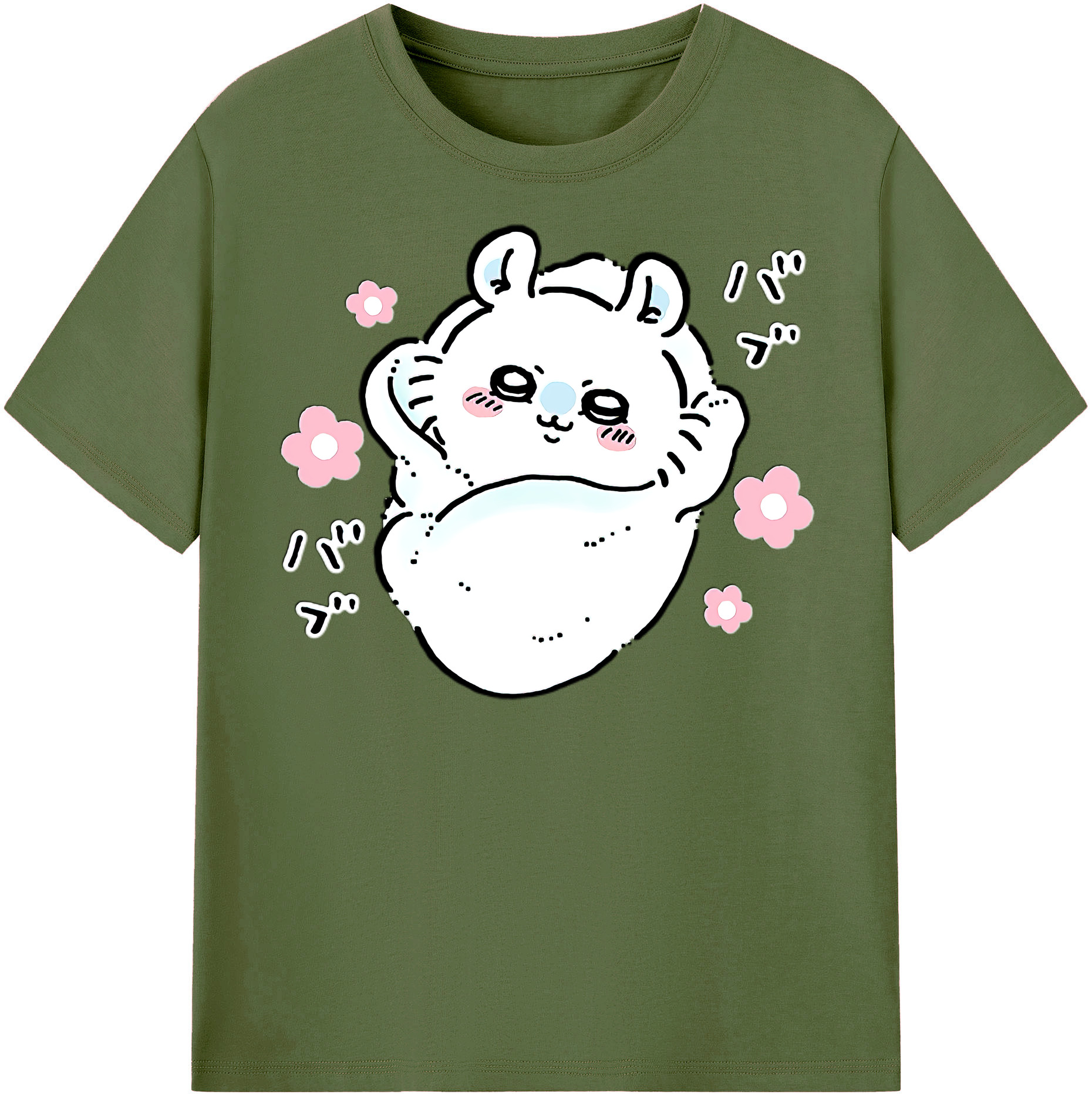 （画像用） ちいかわ モモンガ Chii-kawa Momonga 綿100％半袖Tシャツ（フロントプリント）